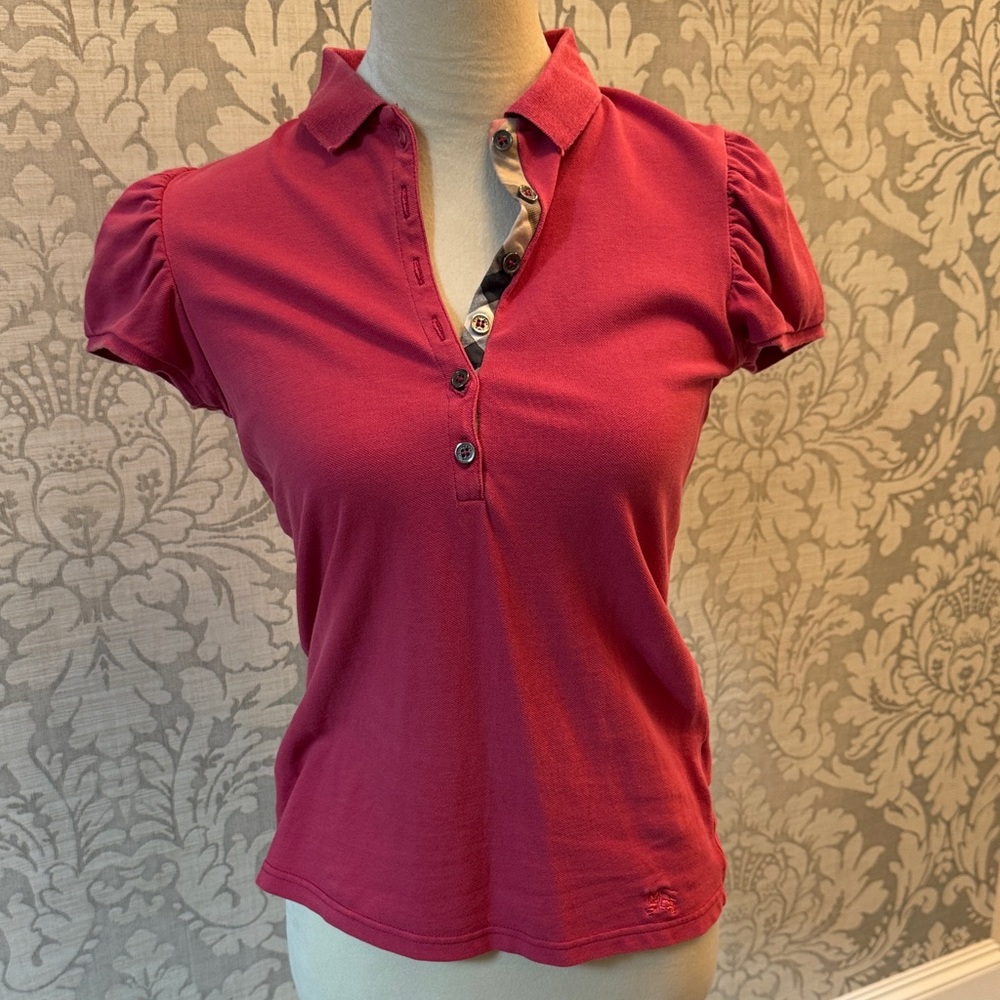 Burberry Women's Button Down Shirt in Vibrant Pink
